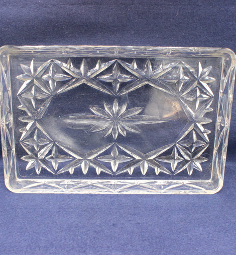 Vintage Cut Glass Tray