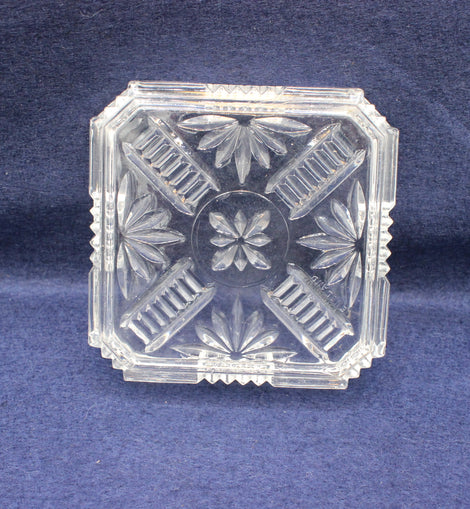 Vintage Patterned  Glass Ashtray