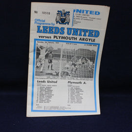 Four Leeds United Football Leage Programmes 1973