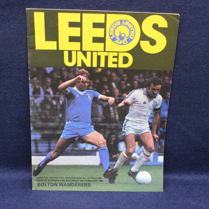 Leeds United football programme cover with players in action