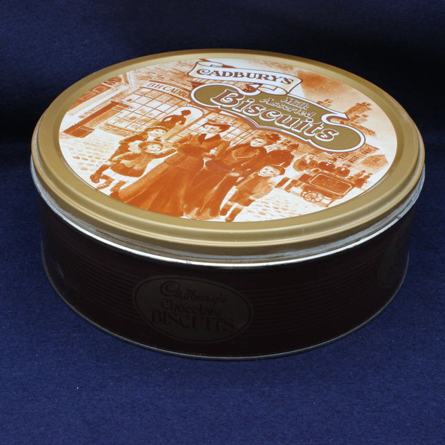 Chocolate brown tin biscuit tin base