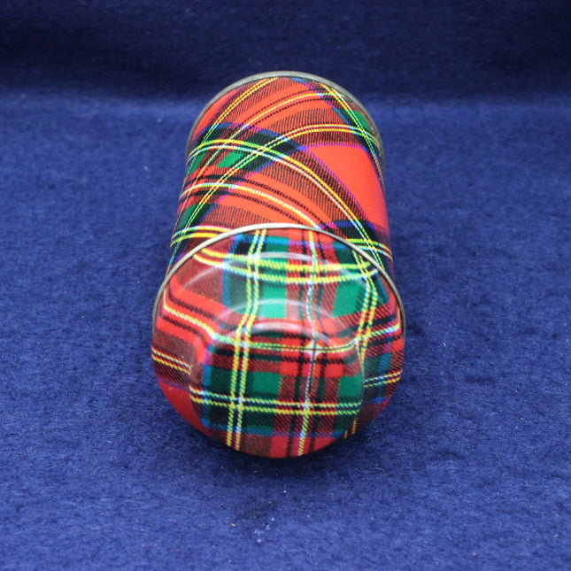 Lid of Tartan patterned tin