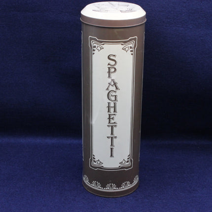 Close‑up of tin with detailed typography and authentic vintage wear.
