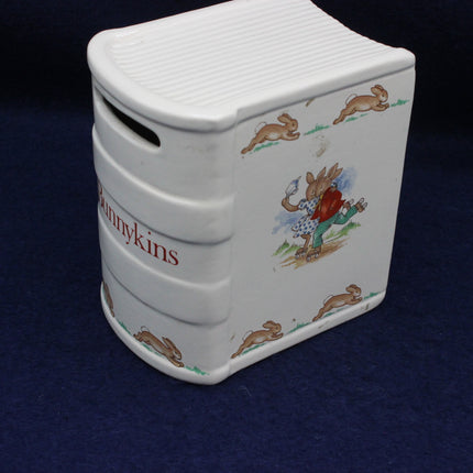 Bunnykins rabbits at play on ceramic money box