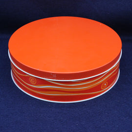 Orange retro styled storage tin