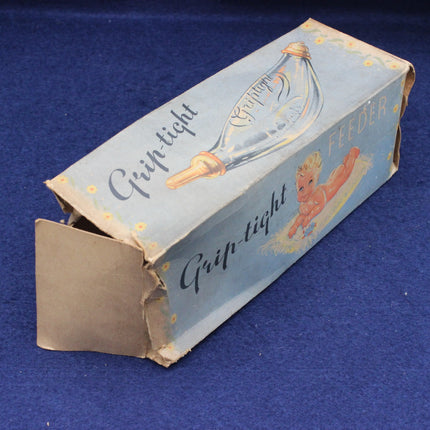 Grip-tight feeding bottle box on a dark blue background