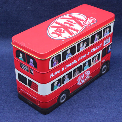Rear of view of KitKat bus tin