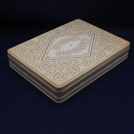 Custard Cream Biscuit ox on a dark blue background