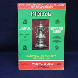 FA Cup Fnal programme Liverpool versus Newcastle United 1974