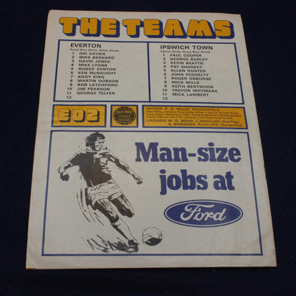 Everton Match Programmes – Finn Harps 1978, Dukla 1978, Ipswich 1976
