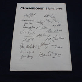 Everton Champions signatures 1970 on a black background