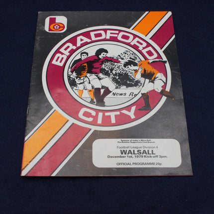 Bradford City football club programme on a dark background
