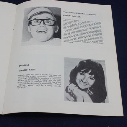 Page from a book or magazine featuring black and white photos of Kenny Cantor and Wendy King with text.