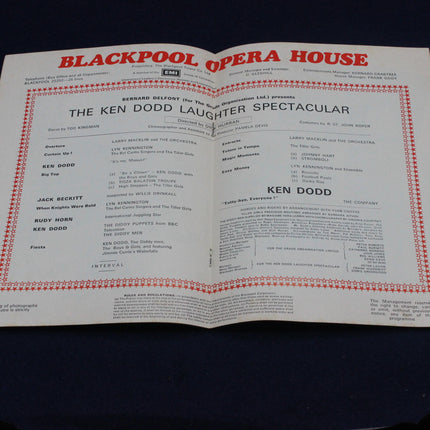 Open program from Blackpool Opera House featuring the Ken Dodd Laughter Spectacular