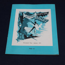 Vintage program cover for London Festival Ballet with blue border