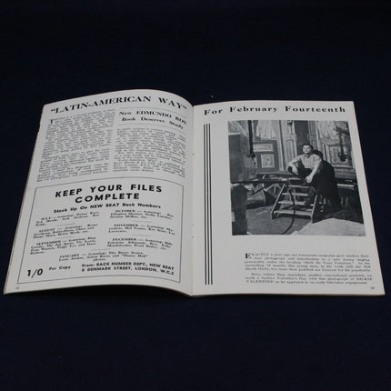 Open The New Beat mag with text and a black and white photo on a dark background