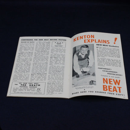 Open The New Beat magazine with text and a photo of a person on a dark background