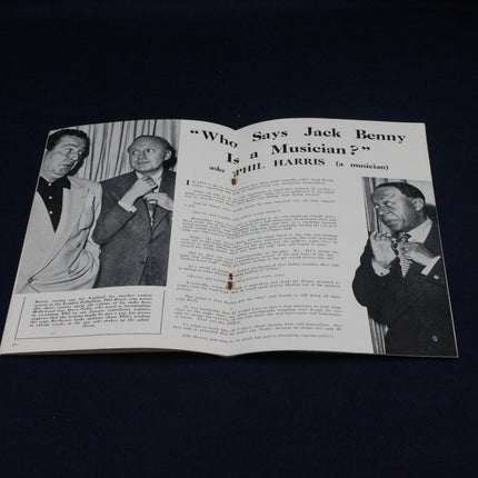 Open July 1950 The New Beat Magazine with black and white photos and text on a dark background