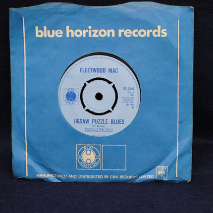 Blue Horizon Records record sleeve with Fleetwood Mac's 'Jigsaw Puzzle Blues' on a dark background