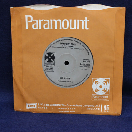 45 rpm Record – “I Talk to the Trees” / “Wand’rin’ Star” – Clint Eastwood & Lee Marvin (Paramount Records)