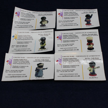 Carlton Ware – Complete Limited Edition Golly Series Two Set Including Mystery 6th
