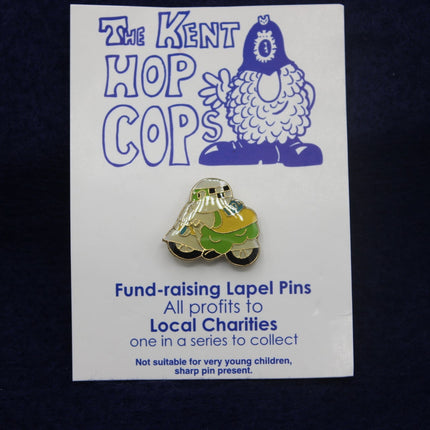 Kent Hop Cops Motorbike Pin – Vintage Charity Badge