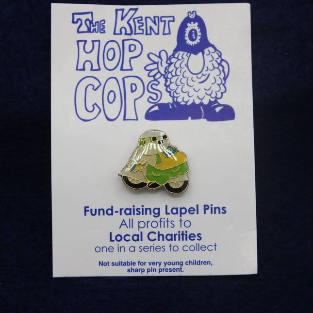 Kent Hop Cops Motorbike Pin – Vintage Charity Badge