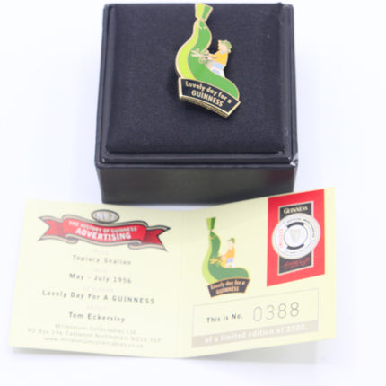 Limited Edition Guinness badge Topiary with certificate and box