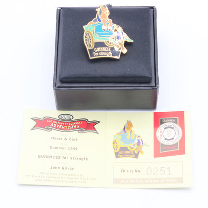 Limited Edition Guinness badge horse and cart