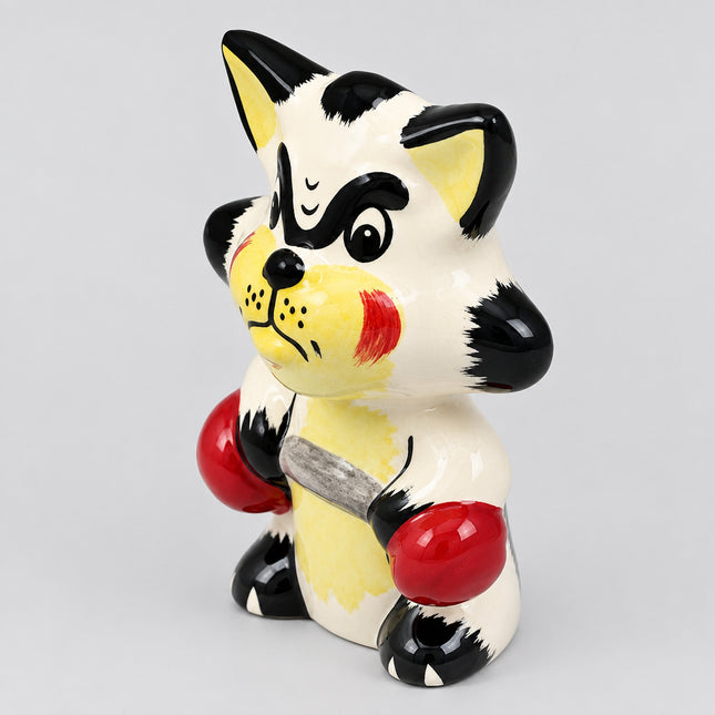 Lorna Bailey Cat “Arnie” ornament side view