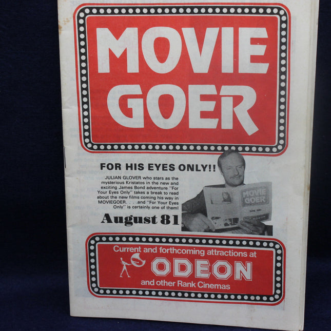 Vintage 'Movie Goer' magazine cover with Odeon cinema advertisement