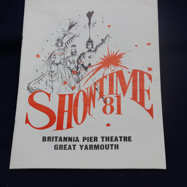 Promotional poster for 'Showtime 81' at Britannia Pier Theatre, Great Yarmouth.