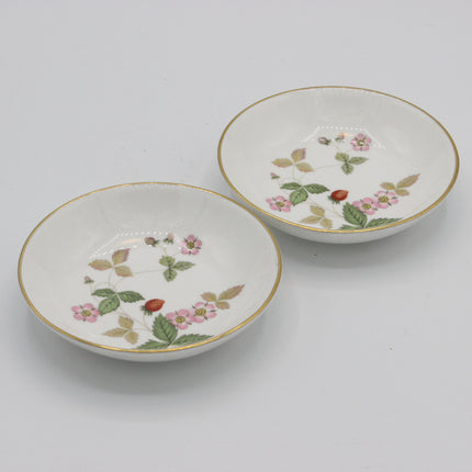 Pair of Wedgwood Wild Strawberry Shallow Bowls