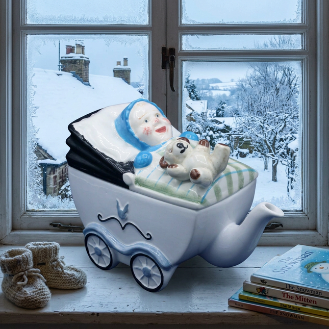 Price Kensington Hand‑Painted Novelty Teapot – Baby in Pram Design