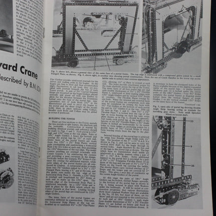 Open book with technical illustrations and text on a mechanical device