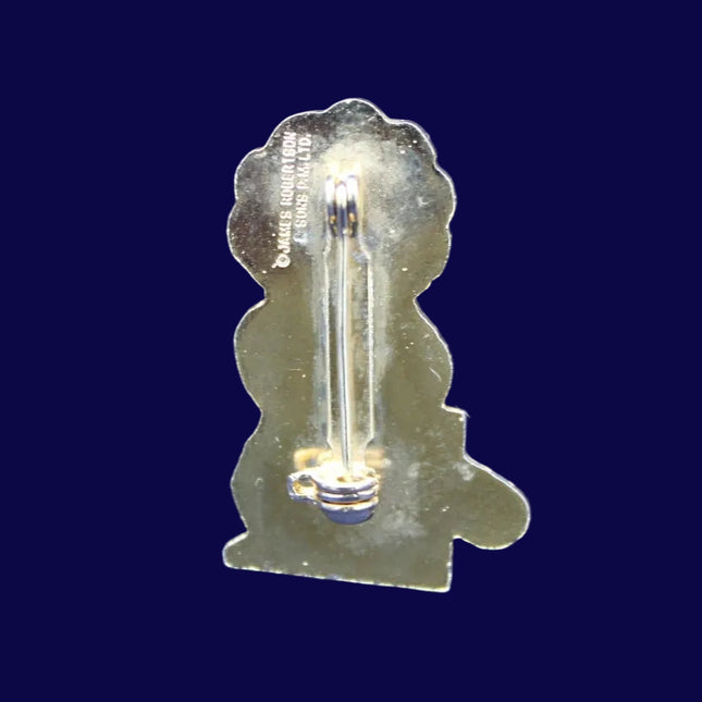 Robertson’s 1980s Golly Cricketer Badge Rear