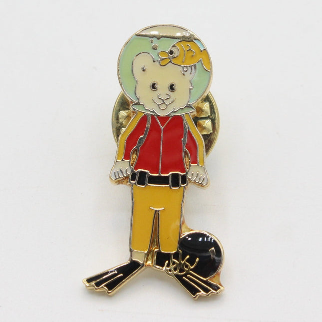 Rupert Bear Enamel Badge – Diver