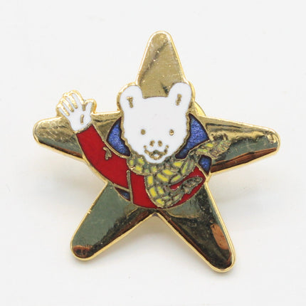 Rupert Bear Enamel Badge – Rupert with Gold Star