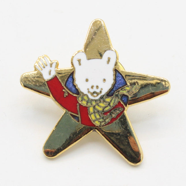 Rupert Bear Enamel Badge – Rupert with Gold Star