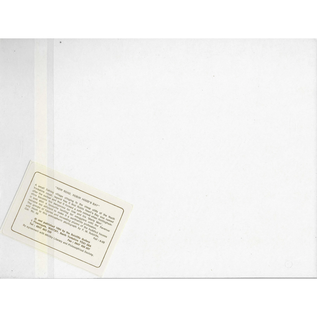 White paper with a small text box containing Sutcliffe Gallery text on a white background