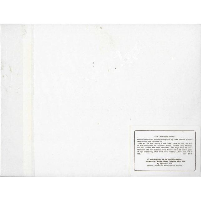 White paper with Sutcliffe Gallery Description text on a white background