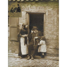 Photo print o an old man speaking to a young child in Whitby