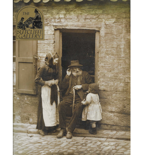 Photo print o an old man speaking to a young child in Whitby