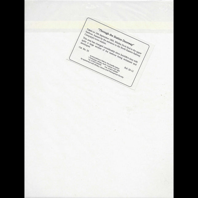 White paper with a printed Sutcliffe Gallery text document on a white background