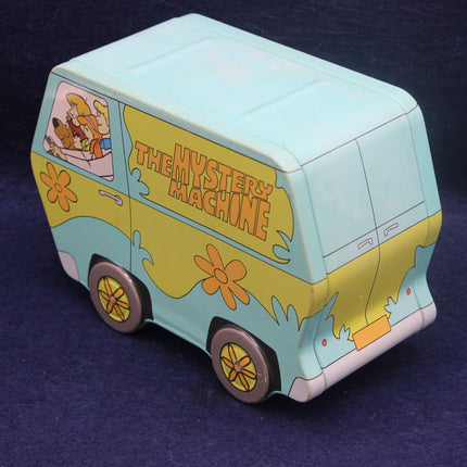 Model of 'The Mystery Machine' van from Scooby-Doo on a dark blue background