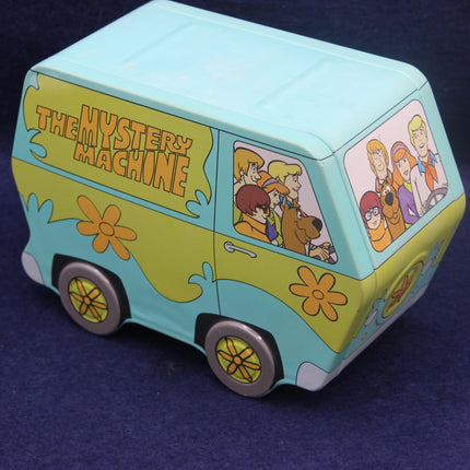 Model of the Mystery Machine from Scooby-Doo on a dark blue background