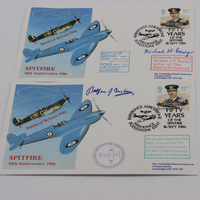 Spitfire 50th Anniversary First Day Cover Series (1986) – Personally Signed by Pilots & Spitfire Personnel