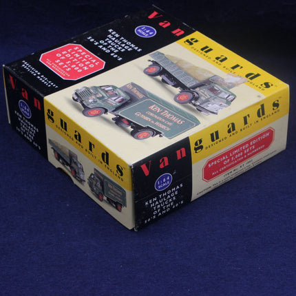 Vanguards model truck box on a dark blue background