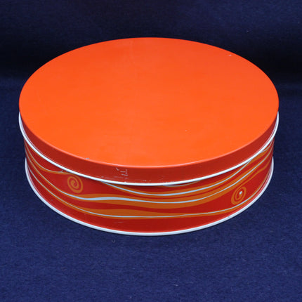 Orange retro styled storage tin