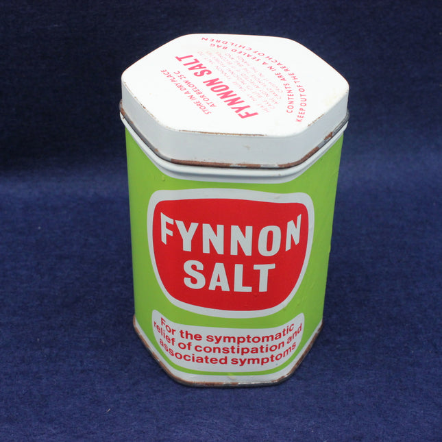 Fynnons Salt container on a blue background